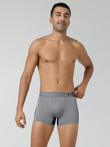 Image of XYXX Men's Dualist Micromodal Colorblock Trunks|Antimicrobial, Regular Fit, No-Marks Waistband|Underwear for Man Combo (Pack of 2)