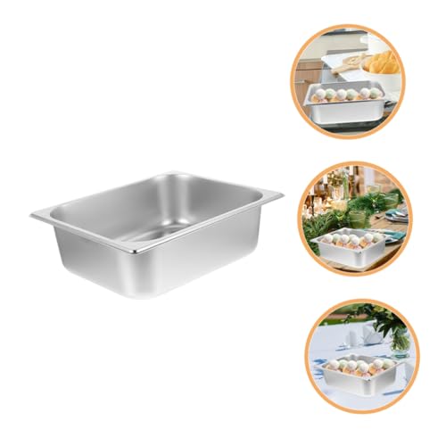 Plateau de buffet récipient acier inoxydable au design épuré