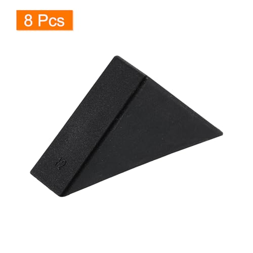 Image of uxcell 8Pcs Plastic Corner Protectors 12x50mm Right Angle Shape Glass Corner Guards Cushion for Corner Protection of Glass, Mirror, Tile, Black