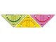 Aristo GEO Flex Geometrie-Dreieck, Hyp. 16 cm, Neon-sortiert, Kunststoff, 16 cm