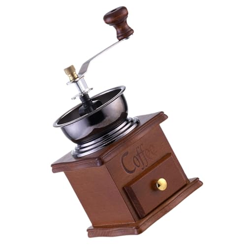 Molinillo de café manual de madera de acero inoxidable regulable tradicional 2