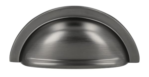 KOOPLES HARDWARE Oxford Cup Pull Handle 76mm – Classic Drawer Pull in Multiple Finish (Gun Metal)