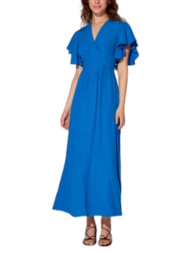 Naf Naf Lora R1 Vestido de cóctel, Azul 70's, 40 para Mujer