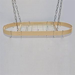 Rogar Desert Stone - Estante ovalado para ollas con accesorios cromados de 34 pulgadas.