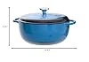 Lodge 6 Quart Enameled Cast Iron Dutch Oven with Lid – Dual Handles – Oven Safe up to 500° F or on Stovetop - Use to Marinate, Cook, Bake, Refrigerate and Serve – Blue #2