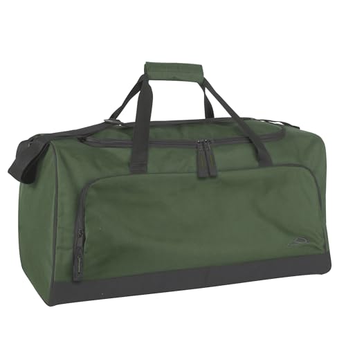 55 Liter, 24 Inch Lightweight Canvas Duffle Bags for Men & Women for Traveling, the Gym, Sports Equipment Bag (Green) by Trail maker - Used condition - CA$17.20