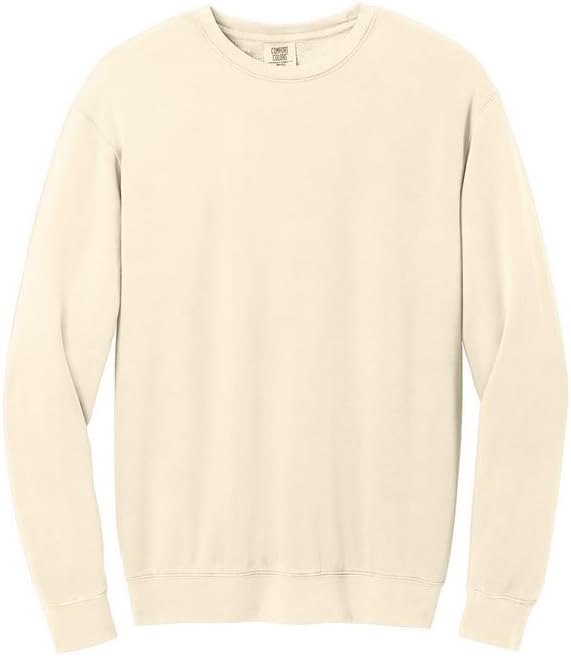 Comfort Colors Men's Crewneck Sweatshirt, Style 1566 (Large, Natural Tan)