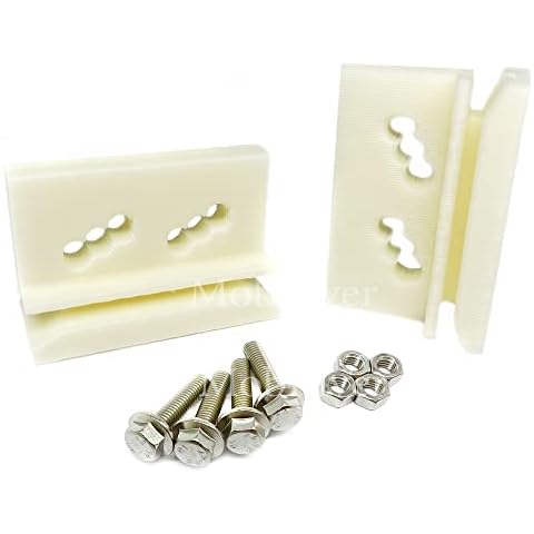 Mobriver Reinforced Door Hanger for Spacemaker Treco Metal Shed Door Runner Glide A67 Replacement ABS White (2 pack) Cover