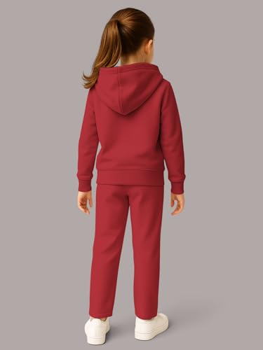 Image of HELLCAT Trendy Co-ords With Hoodie Sweatshirt and Trackpant Clothing Set for Girls.