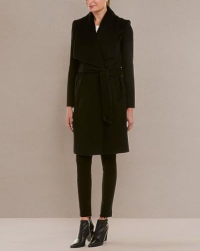 Image of Cole Haan Women's Belted Wool Blend Wrap Coat