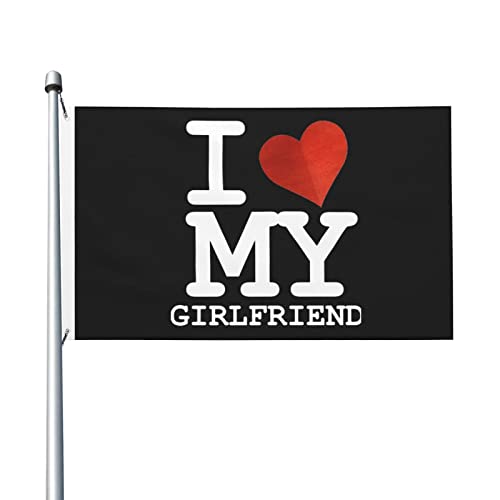 I Love My Girlfriend Bandiera Vacanza Appendere Bandiera Da Esterno Durevole Banner 90X150Cm Per Interni Prato Sport