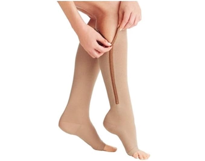 Cotton | Not Seamless/stiched | Medical Class 2 Compression Stockings For Varicose Veins & Leg Swelling - Unisex Thigh Length Compression Socks For Men & Women-picture-26