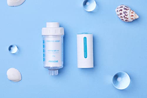 Shower Infuser - Vitamin C Shower Filter, Hard Water Softener, Water Purifying, Chlorine & Fluoride Shower Filter (Tropical Blue Ocean) + Tropical Blue Ocean Refill #TOP6