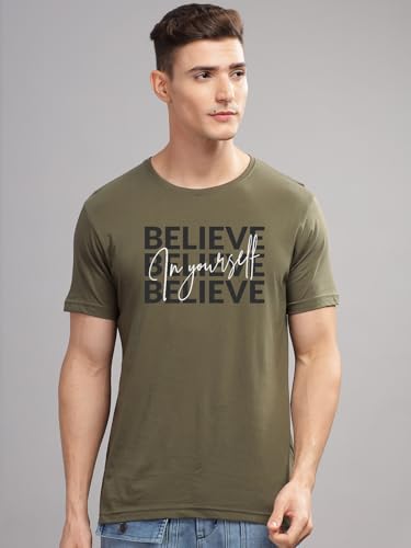 Image of ADRO 100% Cotton Lycra Tshirts for Men Combo Pack of 3 | Regular Fit | Printed T Shirt | Round Neck Half Sleeve| Mens Tshirts
