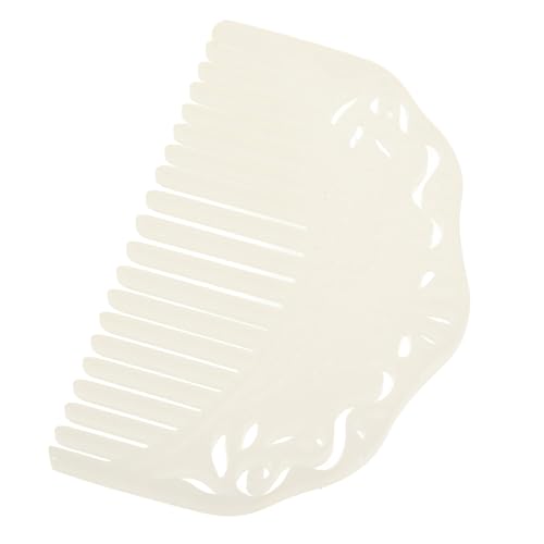 Beaupretty 模造白翡翠ヘアコーム 樹脂製ヘアサイドコーム 女性用フォーマルヘアアクセサリー 古代中国風デザイン 細い髪向け ヘアスタイリング ウェディングシーン用