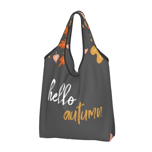 Sacs d'épicerie réutilisables d'automne VOSERY | Lot de 2 cabas noirs pliables