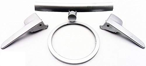 Kit Maçaneta / Aro / Botão / Friso Painel Fox 2 Portas Cromo Acetinado GComponentes