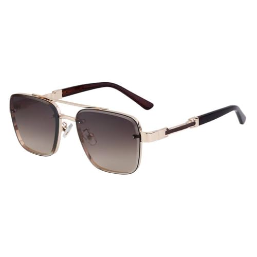 Lunettes de soleil hommes femmes rétro en métal oversize vintage
