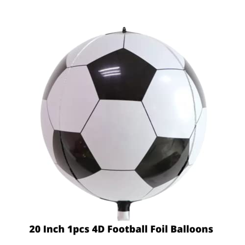 Image of Party Decorz Football 4D Round Foil Balloon Big Size (20 Inch, 1pcs) For Football Theme Party Decoration