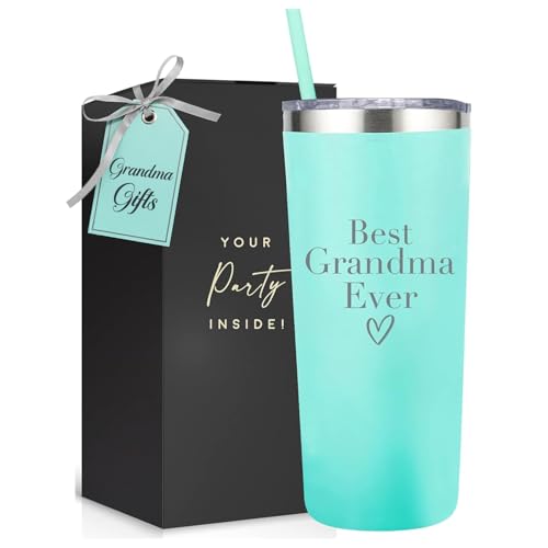 Your Dream Party Shop Best Grandma Gifts Tumbler - Stainless Steel 22 Oz Mint Green Best Grandma...