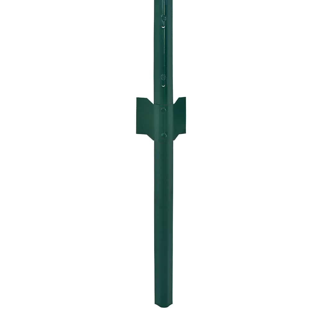 Valla de malla de alambre con postes de acero verde, 25 x 1,5 m, resistente a la intemperie, revestimiento de PVC, para jardín, valla de privacidad, para patio o terraza