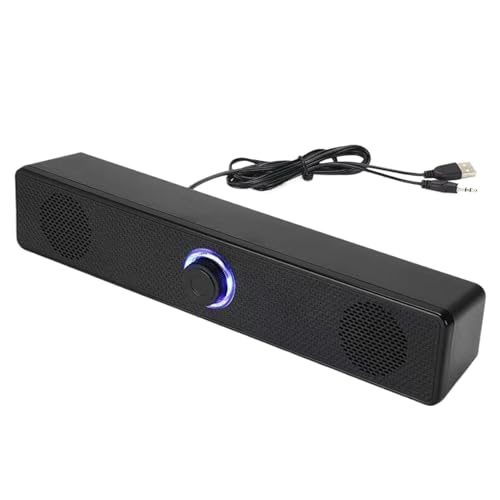 Generisch bluetooths Wireless Soundbar Lautsprecher - Kompaktes Heimkino -System mit verbessertem Deep Bass und Volume Boost | Ideal für Spiele, Musik, Desktop -Computer, TV, Projector Audio Setup