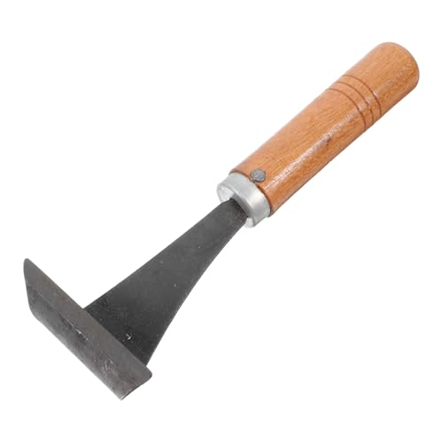 ARTIBETTER Raschietto per Corteccia Alberi in Metallo con Manico in Legno Strumento Curvo Antiruggine per Giardino Utile e Durevole per Rimozione Efficiente Corteccia e Potatura