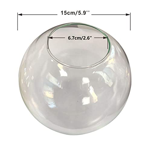 Image of KCO Lighting Replacement Glass Globe Shade,Modern Clear Lampshade Glass Accessories for Pendant Wall Sconces (Clear)