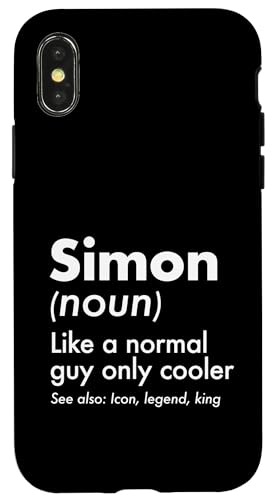 Simon Like A Normal Guy Only Cooler Legend King �t�@�[�X�g�l�[�� �X�}�z�P�[�X iPhone X/XS �p