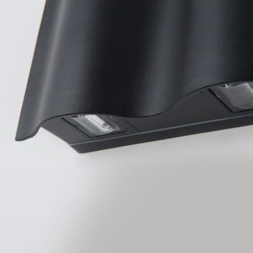 Image of Unique Arc Design LED Sconce Up and Down Lights Wall Sconces Waterproof Outdoor Wall Lights,Suitable for Gardens-2pack (3000K, 4LED)
