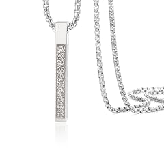 3D bar necklace-box chain