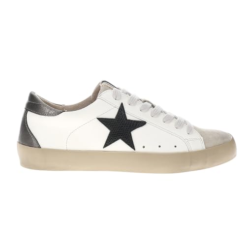 SHUSHOP Women's Paula White Black Lizard/Medium / 7