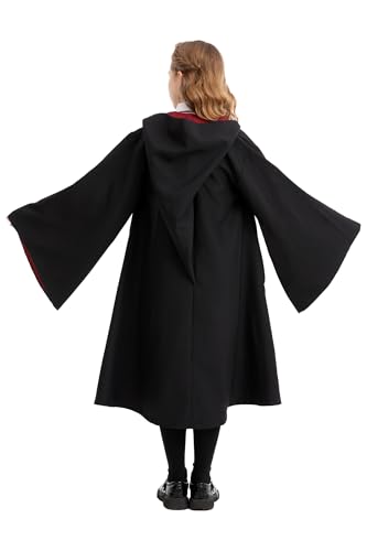 Loiahoer Kids & Teens Magical Robe,Magical College Outfit Cape Cloak Hooded,Movie Witch Wizarding World Halloween Cosplay Costume,4'9''-5'3''/145-160 thumb #3