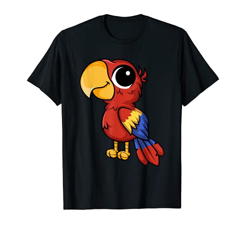 Guacamayo Loro Anime Chibi Kawaii Japonés Baby Guacamayo Loro Camiseta