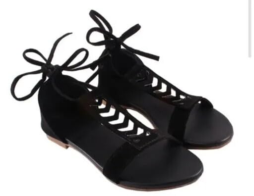 YARSHOE Synthethic Casual & Comfortable Sandals For Women | Sandal | Footwear For Women (Black, 4 Uk) (B0D9Q3GJDP) Amazon Price History, Amazon Price Tracker