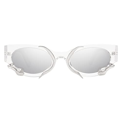 Trendy Sunglasses for Women Men Vintage Narrow Cateye Metal Snake Sunnie Y2k Accessories AP3621