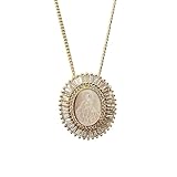 Occasion:Le collier ovale en or de la Vierge Marie présente un design élégant, adapté à diverses occasions.