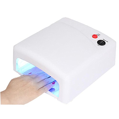 DATEWORK 36W Nail Art LED UV Gel Curing Lamp Dryer Timer Polish Kit Tool (White)