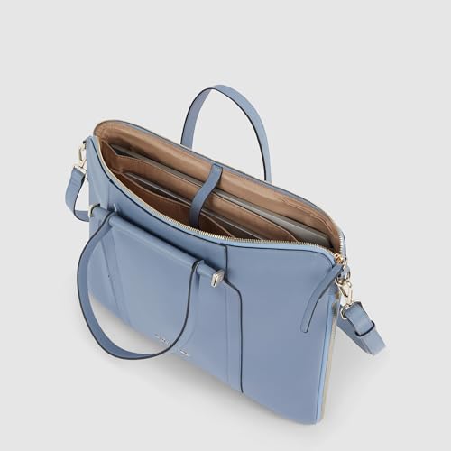Maletín sutil de mujer para portátil 15,6" en cuero elegante 4