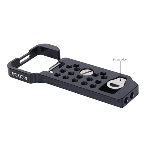 Placa de montaje Arca para Sony A7C II con conector QD y tornillos de 1/4 y 3/8 4