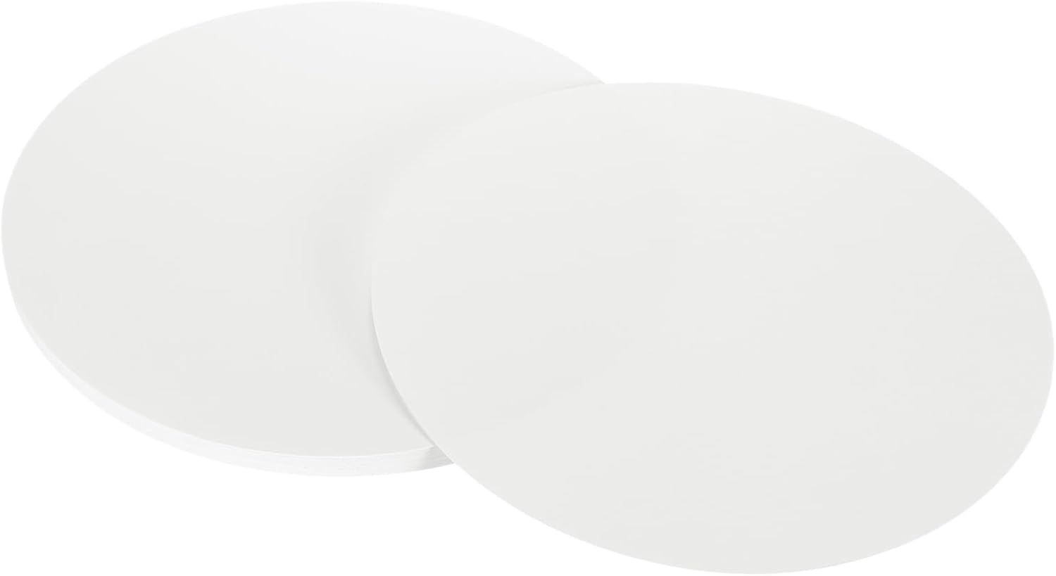 MECCANIXITY 36Pcs Circle Kraft Paper, 15 x 15 Inch Round Shape Cardstock Paper Circle Bulletin Board for Art Supplies, Origami, Paper Crafting, Cream White