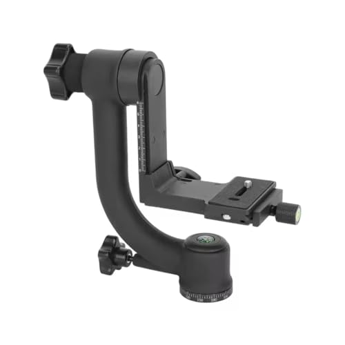 Aluminum Alloy Gimbal Tripod Head with 1/4 Quick Release Plate - 360 Rotating Ball Head Smooth Pan & Tilt for DSLR Live Streaming Bird Watching Outdoor Shooting Stabilizer Camera Stabilizer