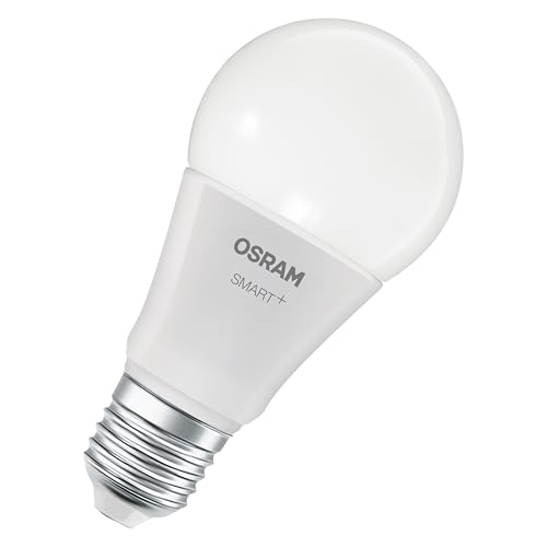 OSRAM Lampada LED SMART A60, forma lampadina E27, 9W ZigBee 3.0, dimmerabile 2700K bianco caldo, controllo tramite app, Alexa, Google Assistant