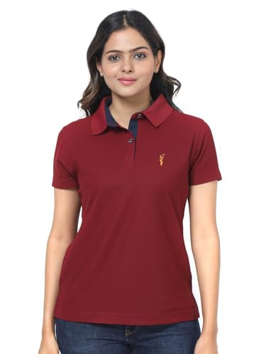 Image of STELLERS Women's Premium Polo T-Shirt, Regular Fit | Odour Resistant | Wrinkle Free | Quick Dry | Stretchable | Lightweight | Breathable | Sustainable | Anti-Static | Feather Touch Feel