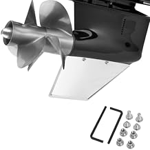 Haoguo Safe-Skeg Protector, Heavy-Duty 316 Stainless Steel Skeg Guard with Drain Holes, Prevents Skeg Damage, Compatible with MerCruiser Alpha One Gen II Inboard/Outboard 1991Present