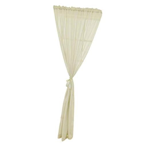 Elegant fönsterhiss Voile-gardin - 1 panel - Extra breda gardiner för skjutdörr med uteplats - Beige, 52x84 tum (132x213 cm)