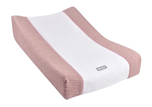 BÉABA, Housse pour Matelas à Langer Sofalange, 100 Pour cent Coton Nid d'abeille, Eponge Moelleuse, Drap Absorbant, Confort Optimal, Tissus Certifiés Oekotex , Vieux Rose, 1 Unité
