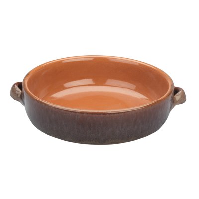 Arcata, Flat Pan, 40.50 oz, Chestnut Reactive, Terracotta, 4 per case