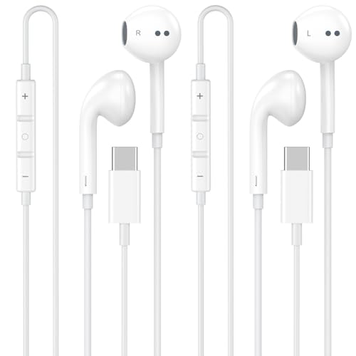 Matsusho USB C Headphones for iPhone 17 16 15, 2 Pack [Apple MFi Certified] Wired Headphones USB C...