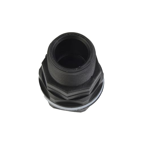 TYNXK Accessoires pour Tonneaux De Pluie 1Pcs PP Tank Bushing Threaded Fitting Flange Connection External Thread IBC Rain Barrel Liner 3/4inch 1inch 2inch Montage du Collecteur De Pluie(1inch)